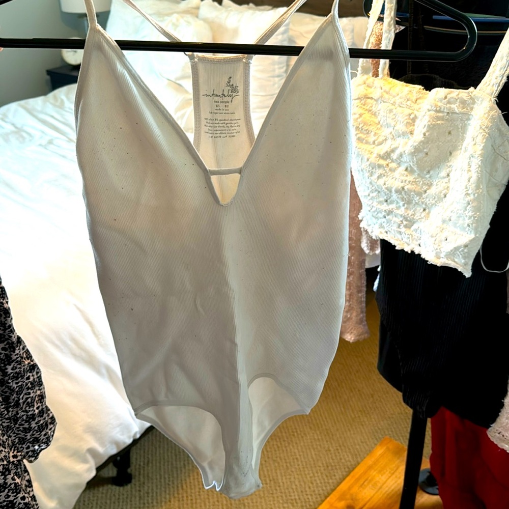 free people intimately white bodysuit